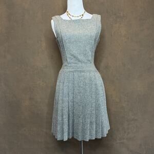RARE 1950s Union-Made Wool Fit-and-Flare Dress | Tailored Herringbone Tweed